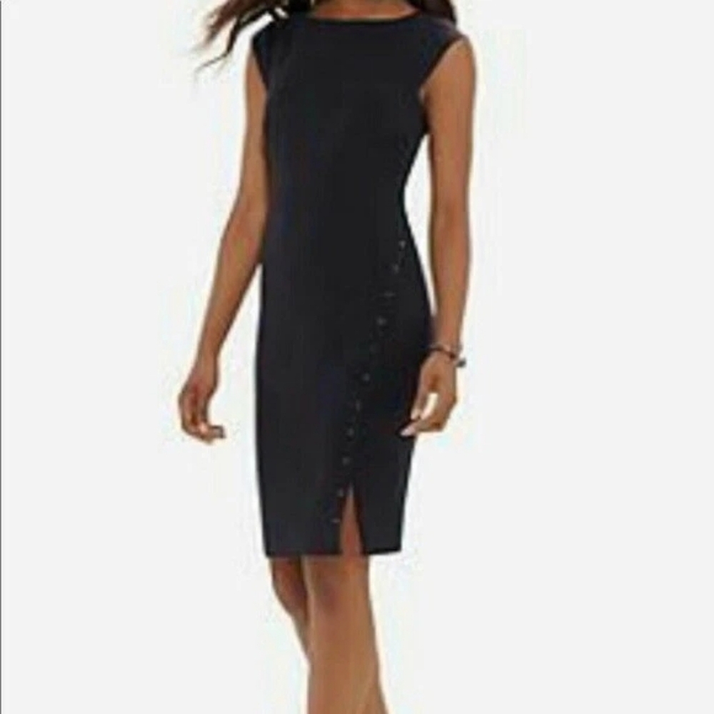 ✨ The Limited Luxe Collection Navy Studded Sheath Dress (Size 6) ✨
